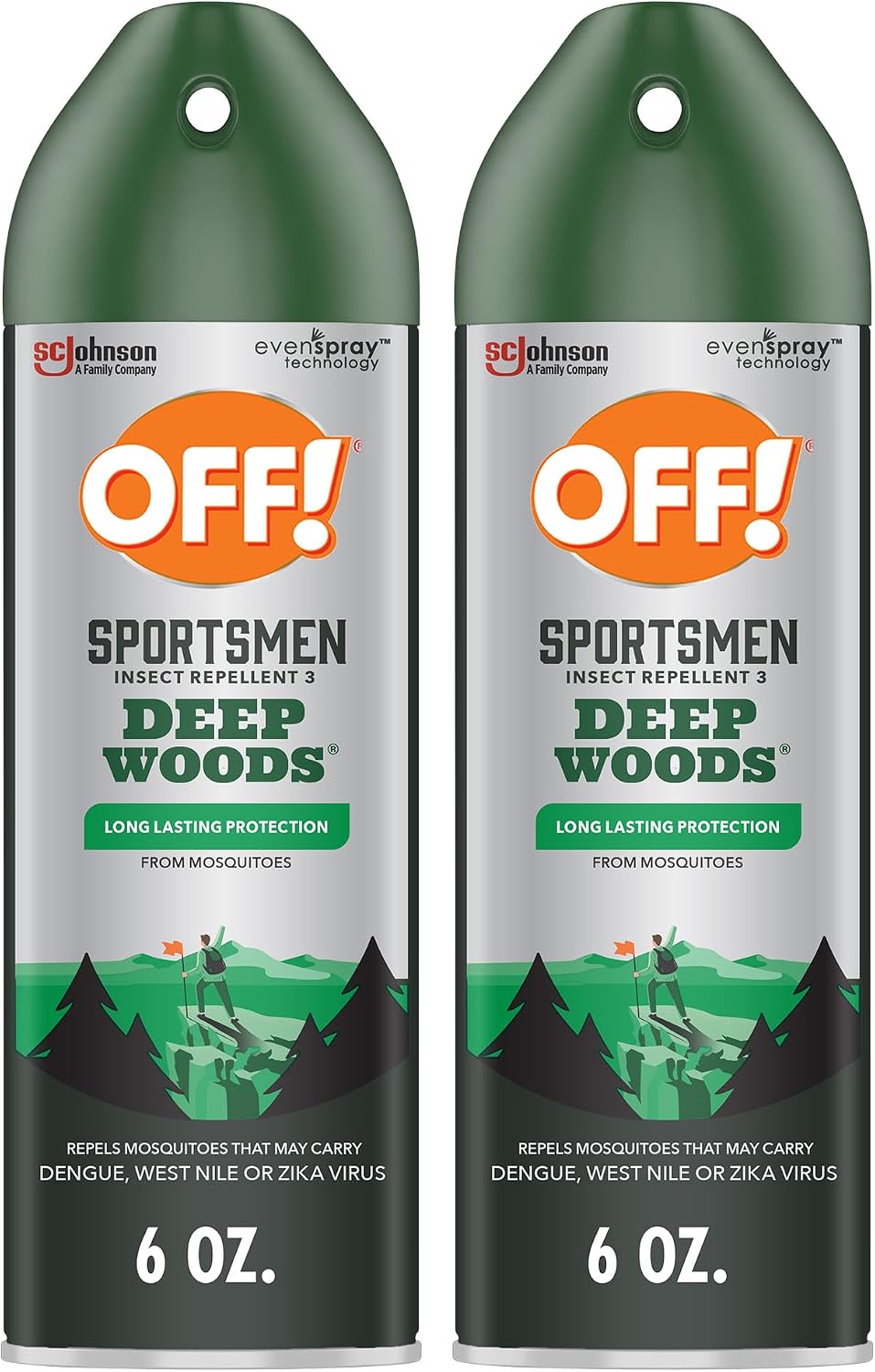 OFF! Deep Woods Sportsmen Insect Repellent Aerosol, Bug Spray Containing 30% DEET, Protects Against Mosquitoes and Ticks, 6 Oz, (Pack of 4)