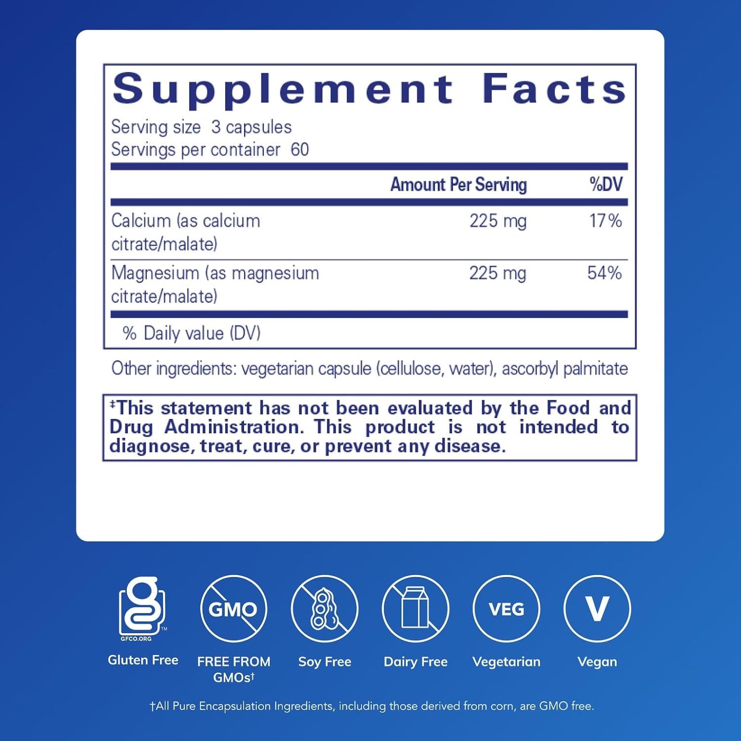 Pure Encapsulations Calcium Magnesium (Citrate/Malate) | Supplement to Support Bone and Cardiovascular Health* | 180 Capsules | Supplement to