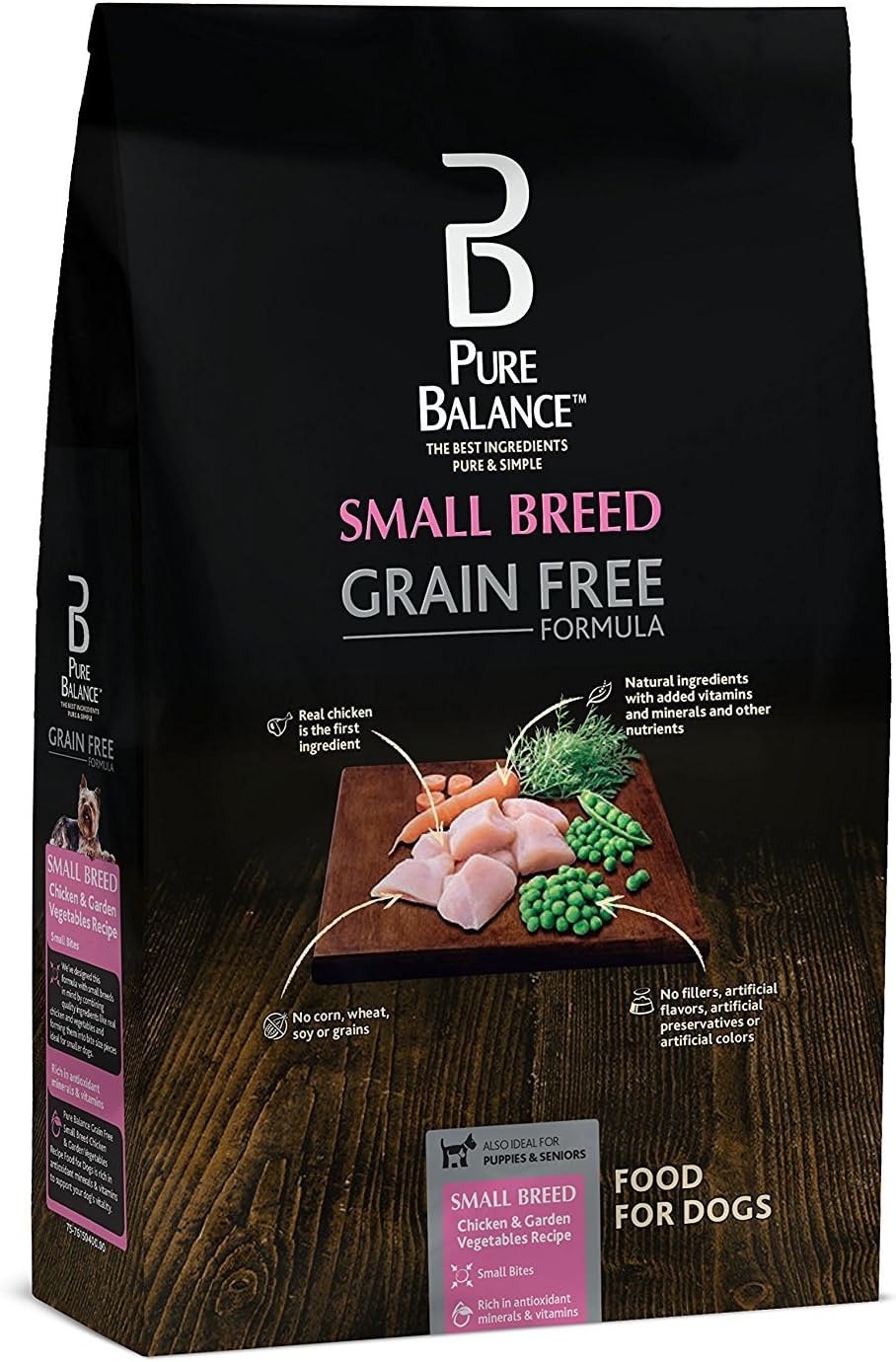 Pure Balance Small Breed Dog Food, Grain Free Chicken & Pea Recipe, 4 lbs