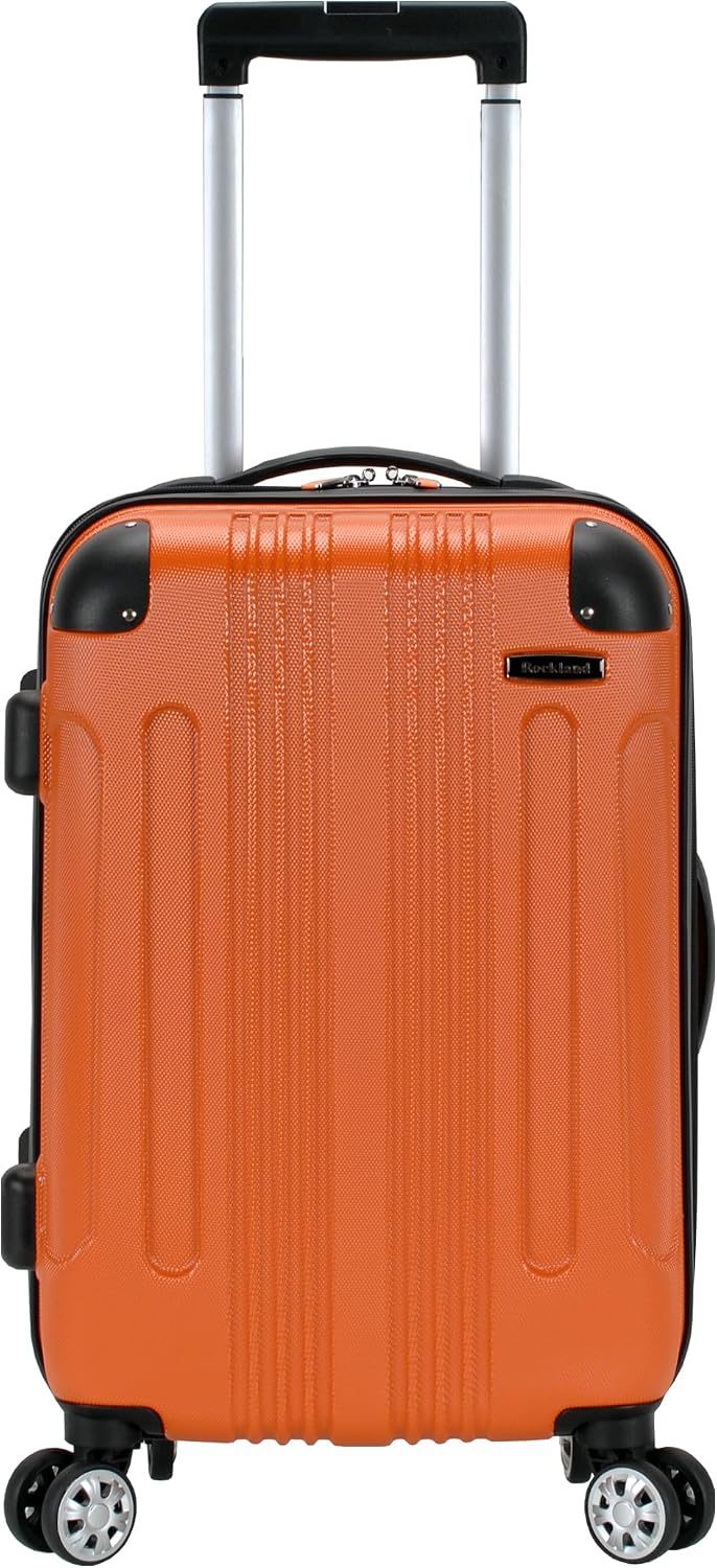 Rockland London Hardside Spinner Wheel Luggage, White, 3-Piece Set (20/24/28)