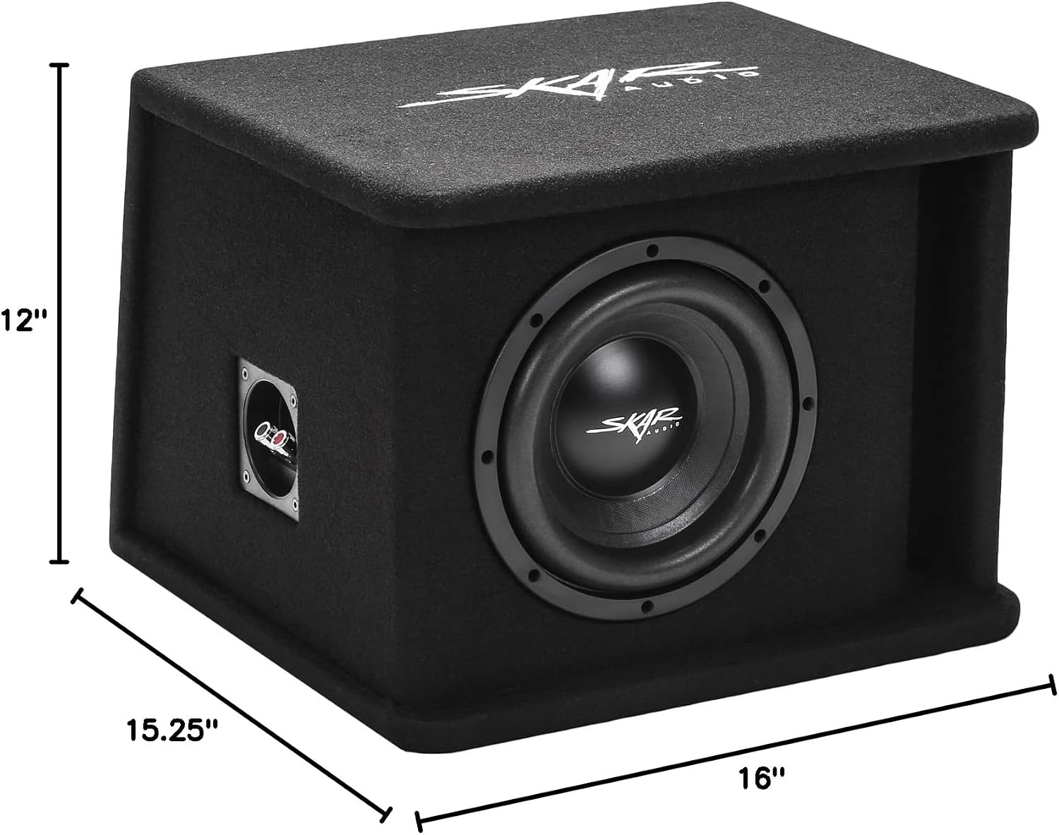 Skar Audio Single 8" Complete 700 Watt SDR Series Subwoofer Bass Package - Includes Loaded Enclosure with Amplifier
