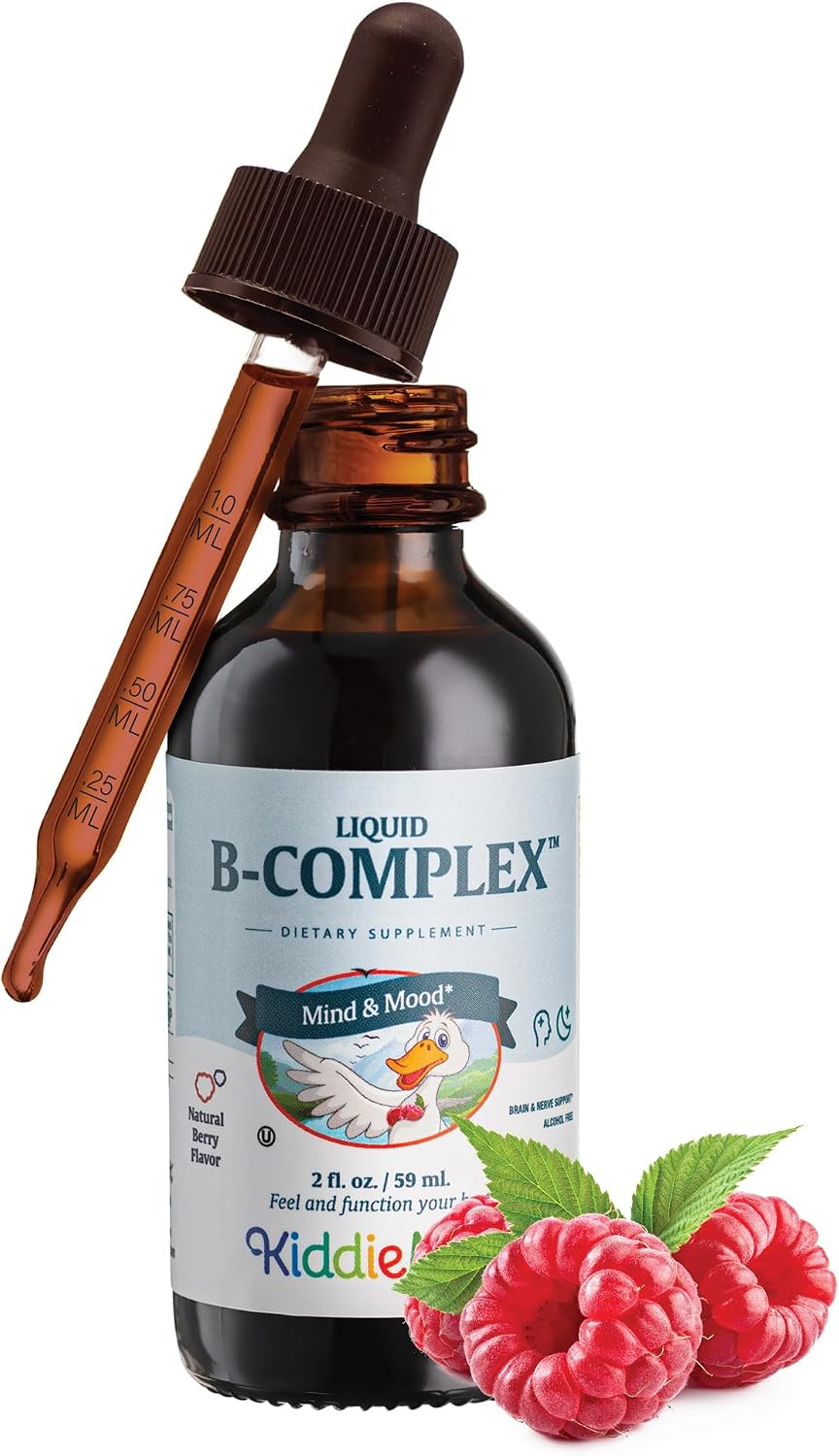 Maxi Health Liquid Vitamin B Complex – 9 Essential B Vitamins Including B1 B6 B12 Drops – Supports Energy, Brain Function