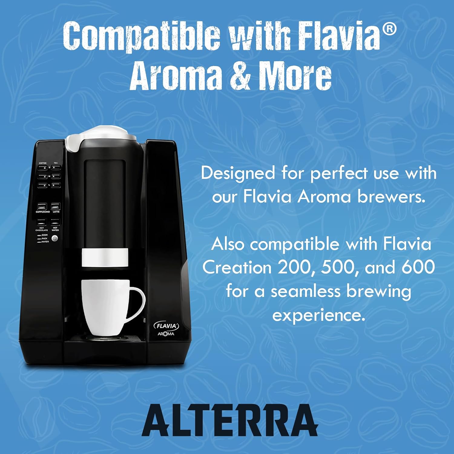 Flavia Alterra French Roast Coffee Freshpacks compatible only with Flavia Brewers, Dark Roast (Case of 100)