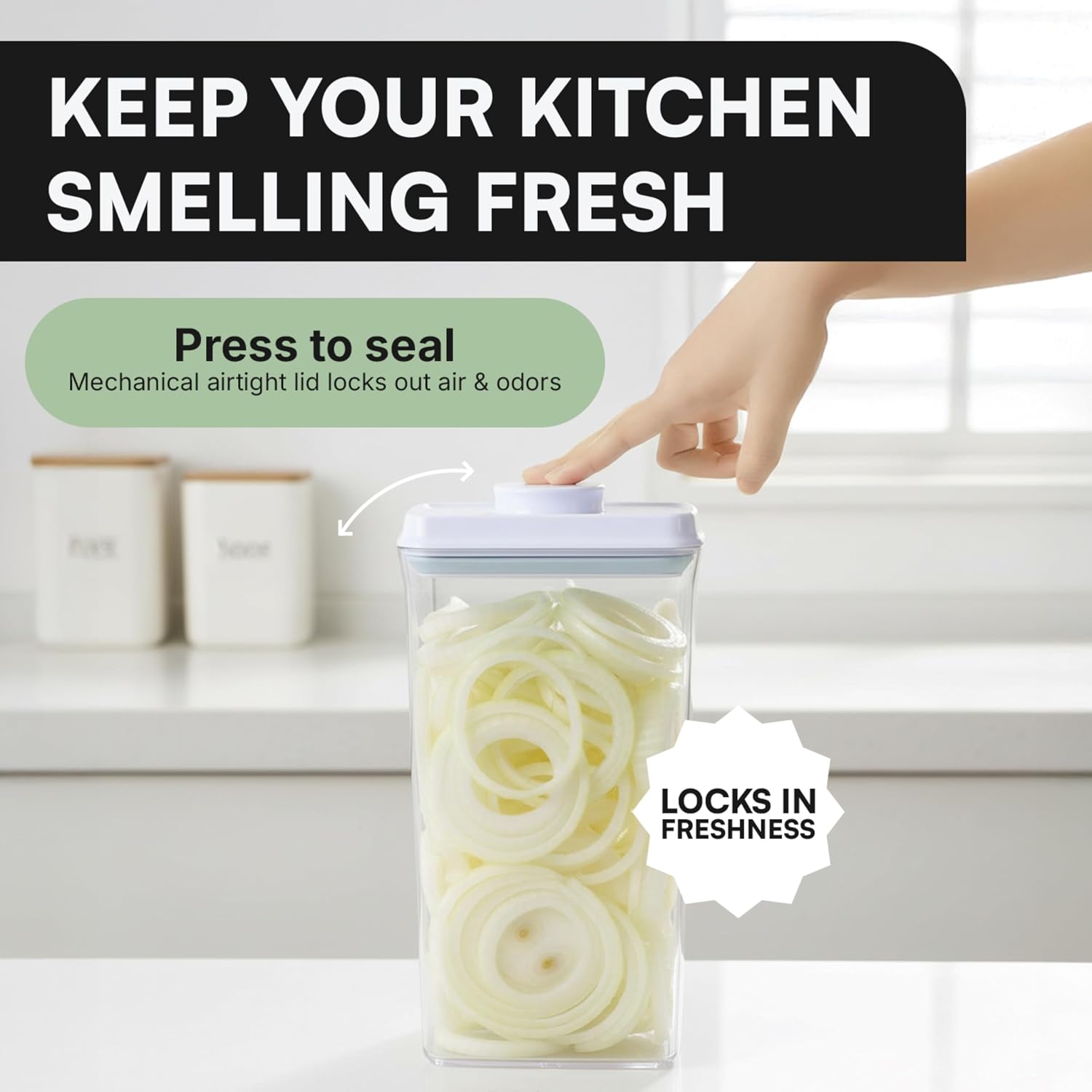 Bop Top Airtight Food Storage Containers | Pop-Top Lid | 16.5 Cups / 135 Oz