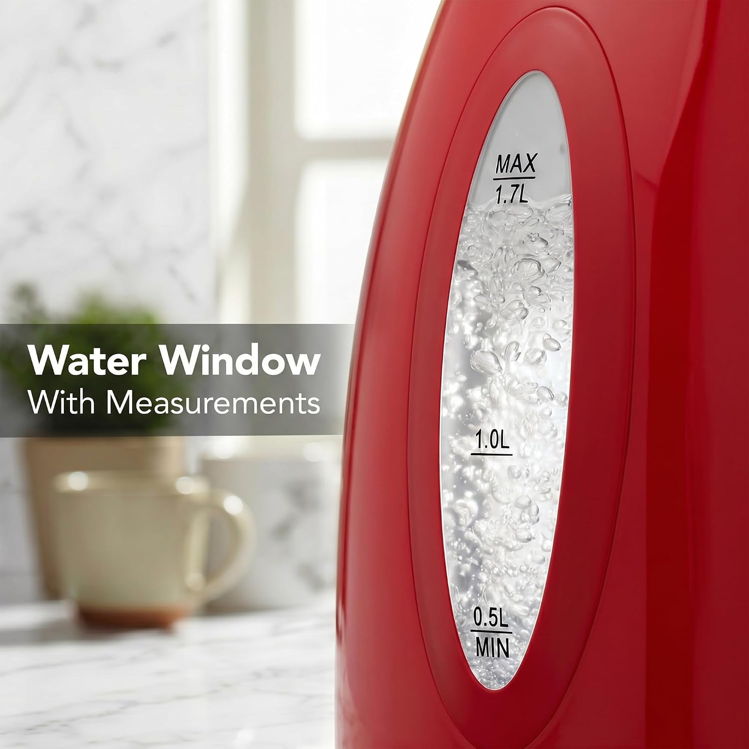 OVENTE 1.7L Electric Kettle with 1100W Fast Boiling Water, Green KP72G