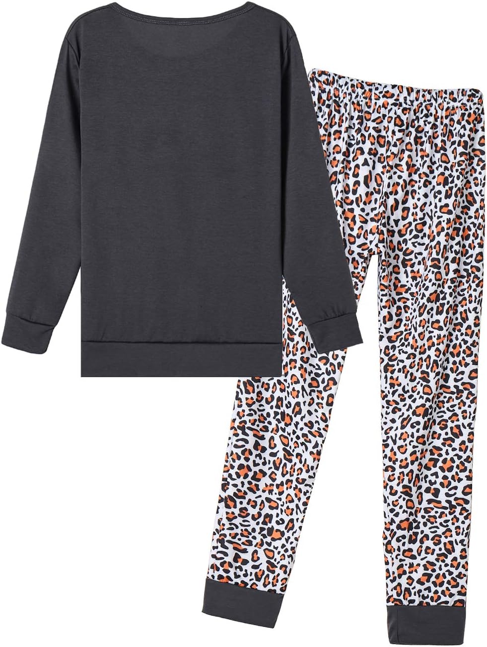 HONG HUI Women Pajamas Set Soft Christmas Pjs Holiday Loungewear Set Long Sleeve Top With Pants,S-3XL