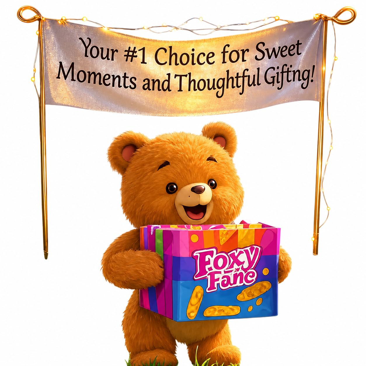 Foxy Fane 60-Count Healthy Snack Box Care Package, Variety Pack of 60 Individually Wrapped Sweet and Savory Snacks, Assorted Gift Basket for Office