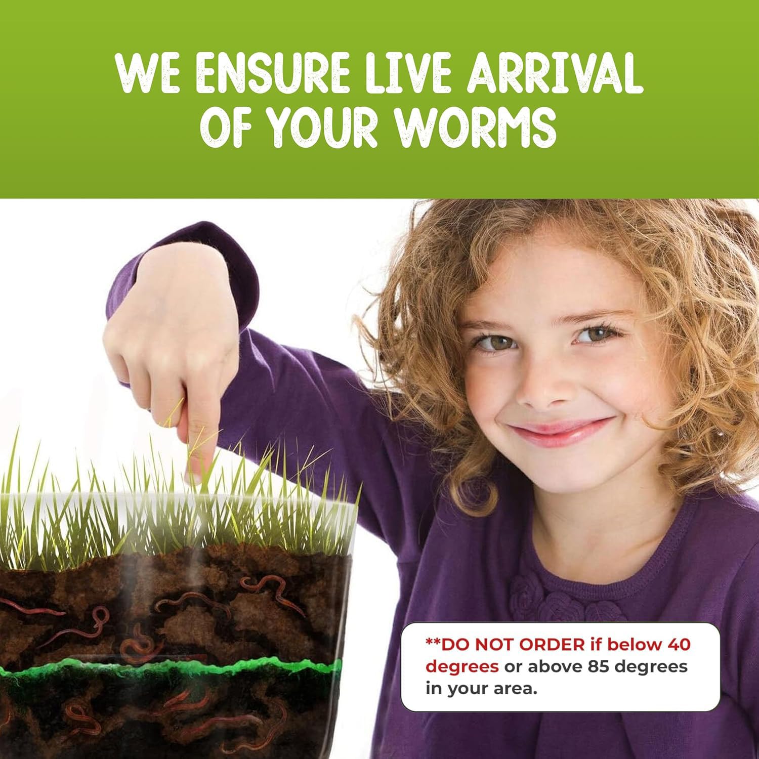 Worm Farm for Kids Kit with 20 Live Composting Worms, All-in-One Bundle | Watch composting in action with this complete kit with live worms included, all-in-one bundled engaging science project