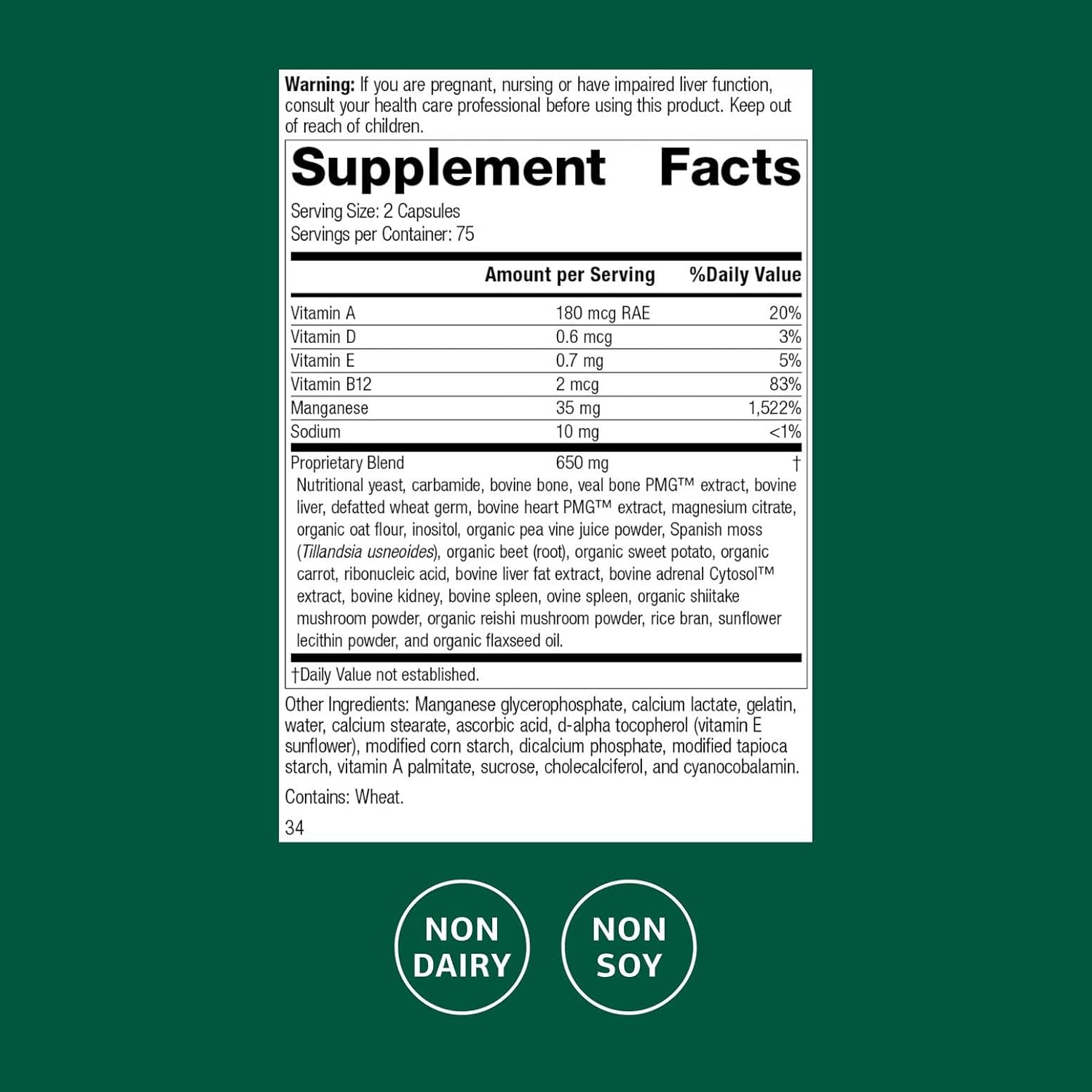 Standard Process Ligaplex II - Joint & Bone Support - Manganese Supplement with Vitamin B12