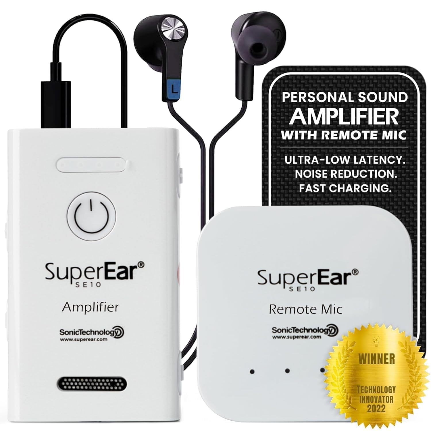 SuperEar SE9000HP - Hearing Amplifier, Sound Listening, Personal Headphones
