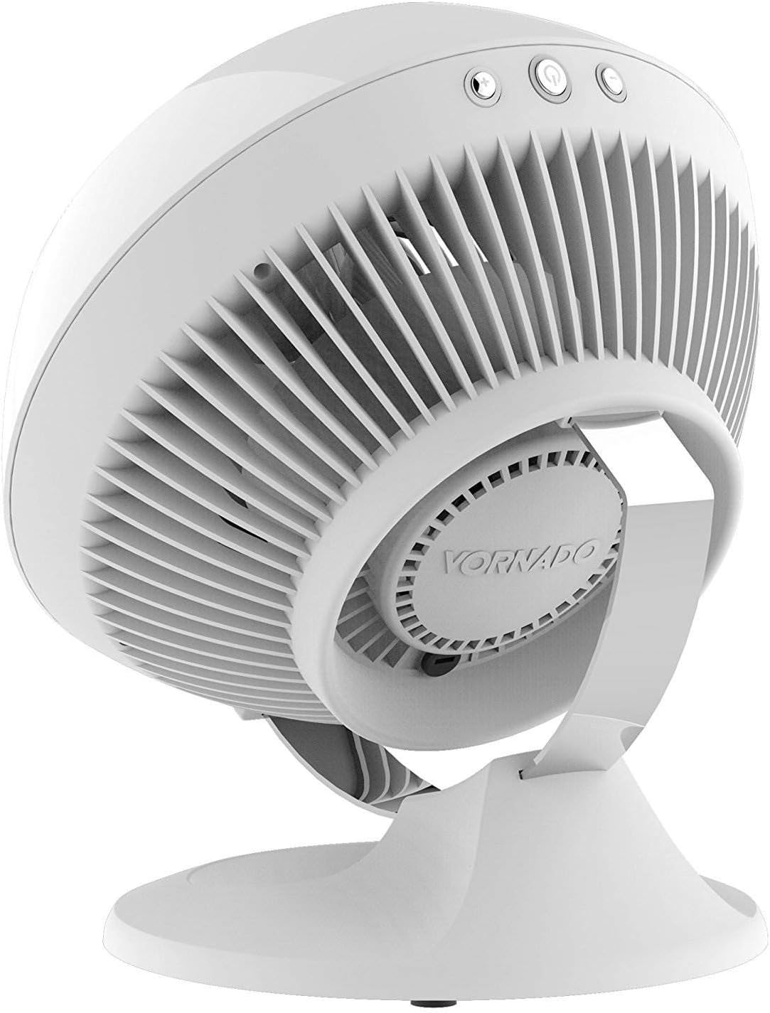 Vornado 460 Small Desk Fan with 3 Speed Settings, Adjustable Tilt Chrome Glide Bar, for Bedroom, Office, Home, Air Circulation up to 70 Feet, Quiet Table Fan, Black