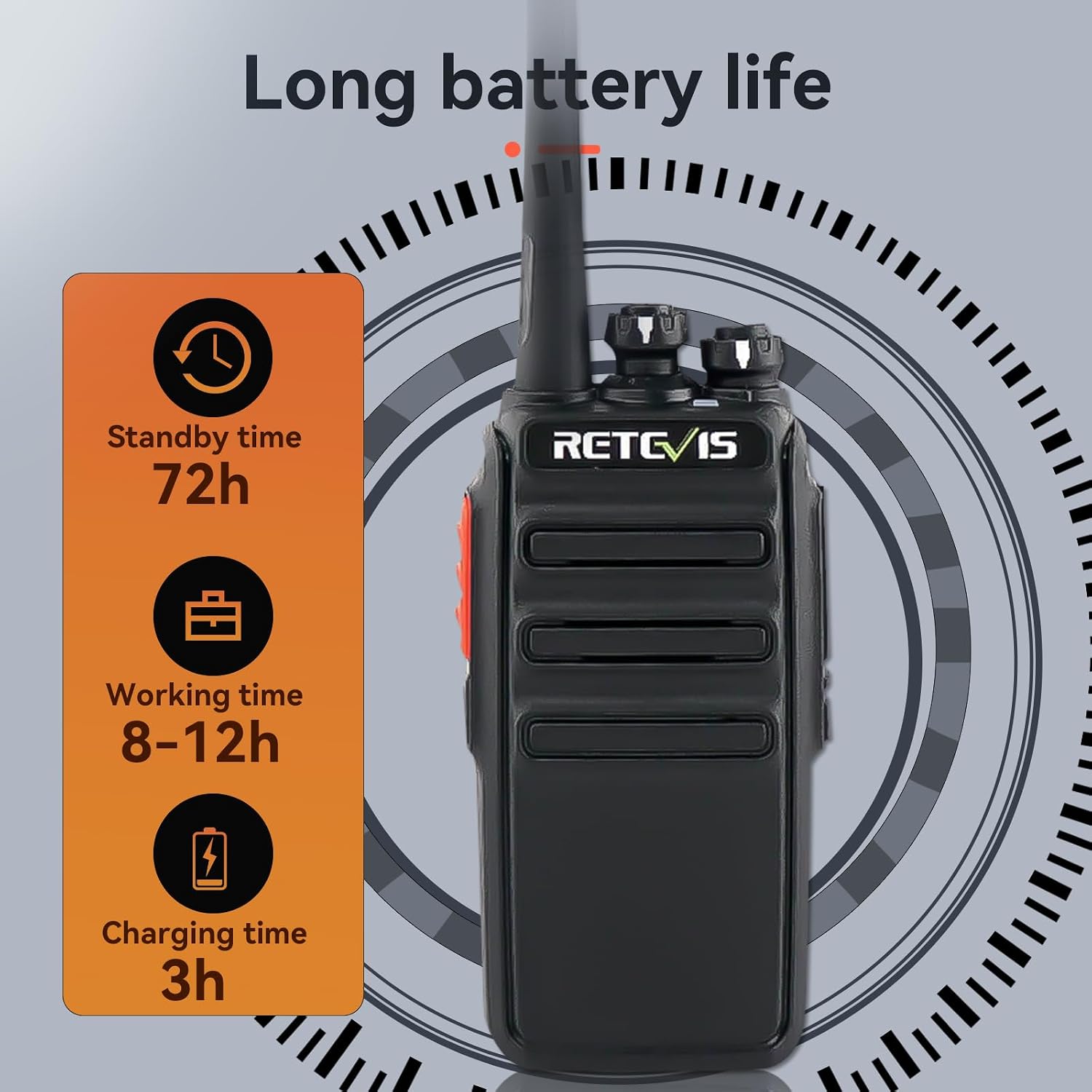 Retevis H777H Walkie Talkies with Earpeice,Portable FRS-Two Way Radio 6Pack | For Schools, Shatterproof Hidden Display, 6-Way Charger, USB-C, Emergency Alarm, Flashlight, with Stretchable Coiled Headset