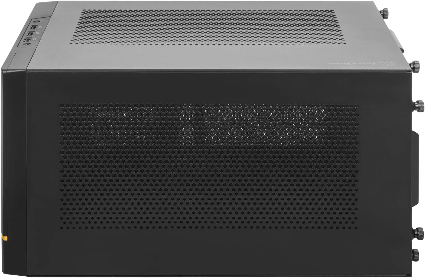 Silverstone Technology SUGO 14, SG14, Black, Mini-ITX Cube Chassis, Supports 3 Slot Full Length GPUs/ATX PSU / 240mm AIO, 4 Removable Panels