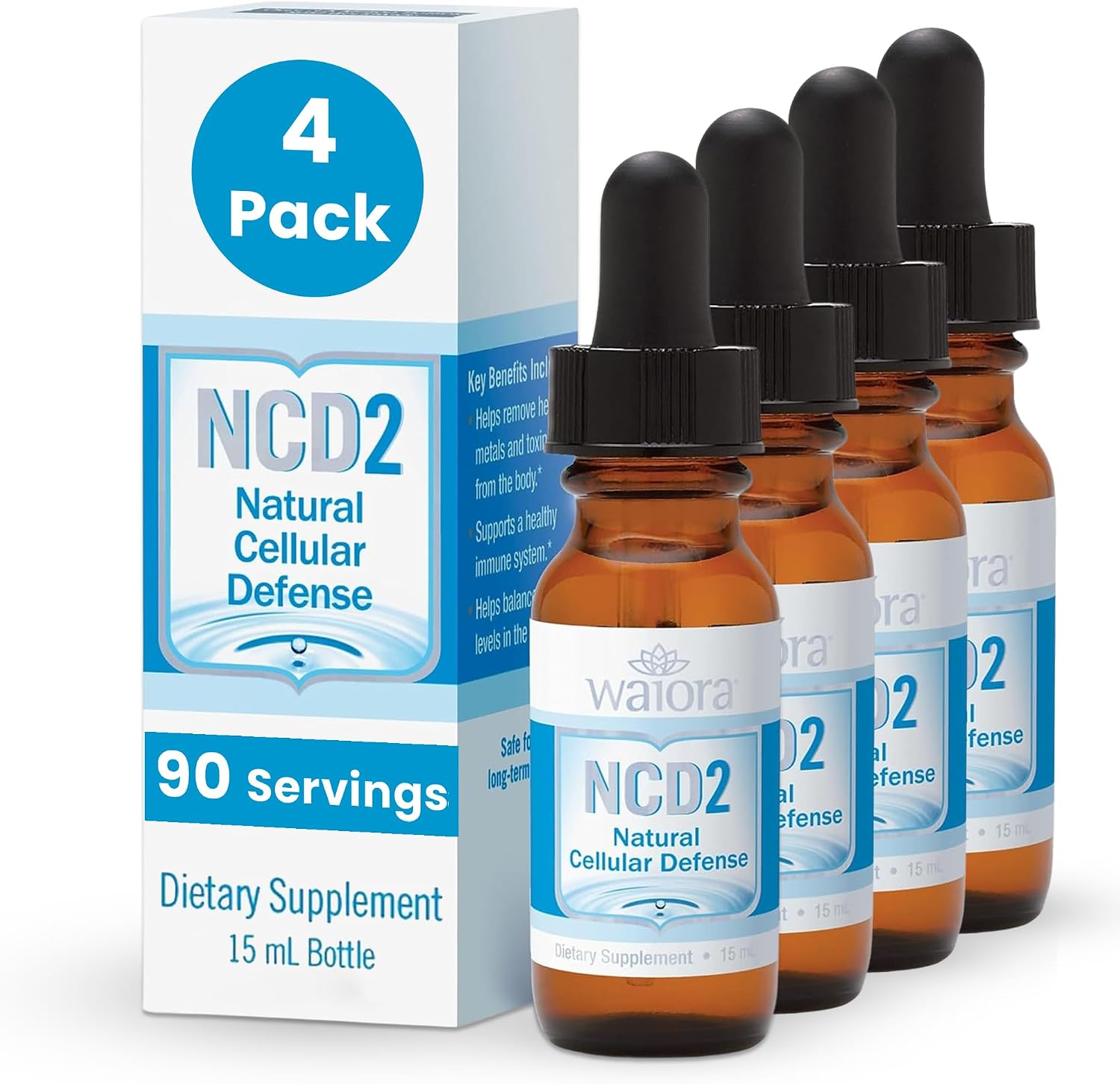 Natural Cellular Defense (NCD) Liquid Supplement, Advanced Mineral & Botanical Formula, Daily Immune & Cellular Wellness, Easy Absorption Drops