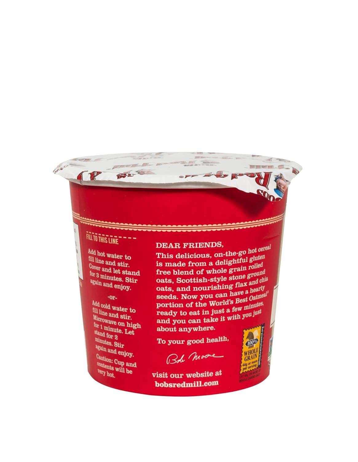Bob's Red Mill GF Oatmeal Cup, Maple & Brown Sugar, 2.15 Ounce Cup (Pack of 12) - Non GMO, Whole Grain, Kosher