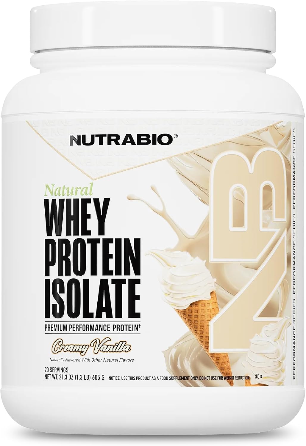 NutraBio Natural Whey Protein Isolate Protein Powder, 25g Protein with Complete Amino Acid Profile, Non-GMO, Soy & Gluten Free, Low Carb, Low Calorie - 20 Servings- Chocolate