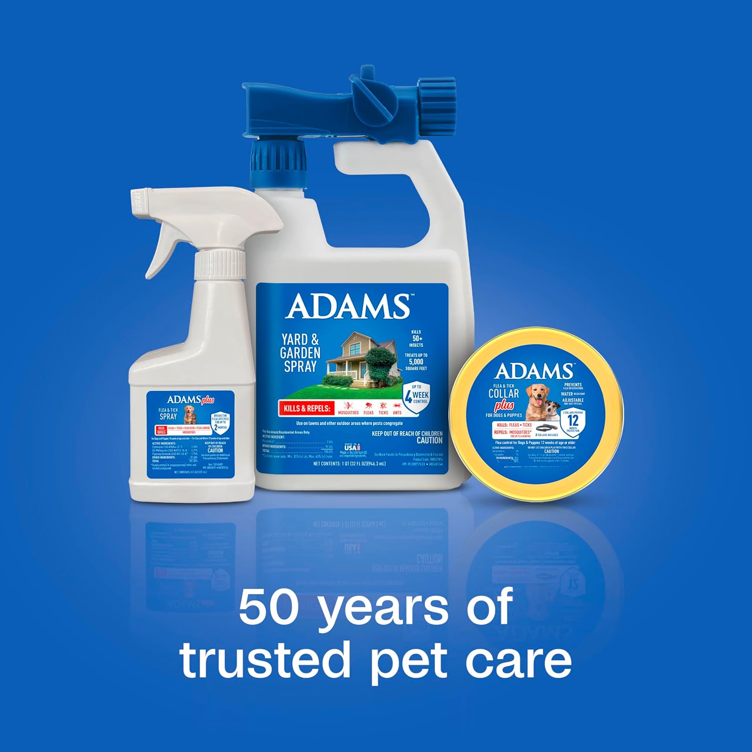 ADAMS Plus Flea and Tick Spray for Dogs & Cats, Kills Fleas and Ticks, Repels Mosquitoes, Prevents Infestations up to 2 Months, Treatment for Dogs, Cats, Puppies & Kittens, 16 Fl Oz