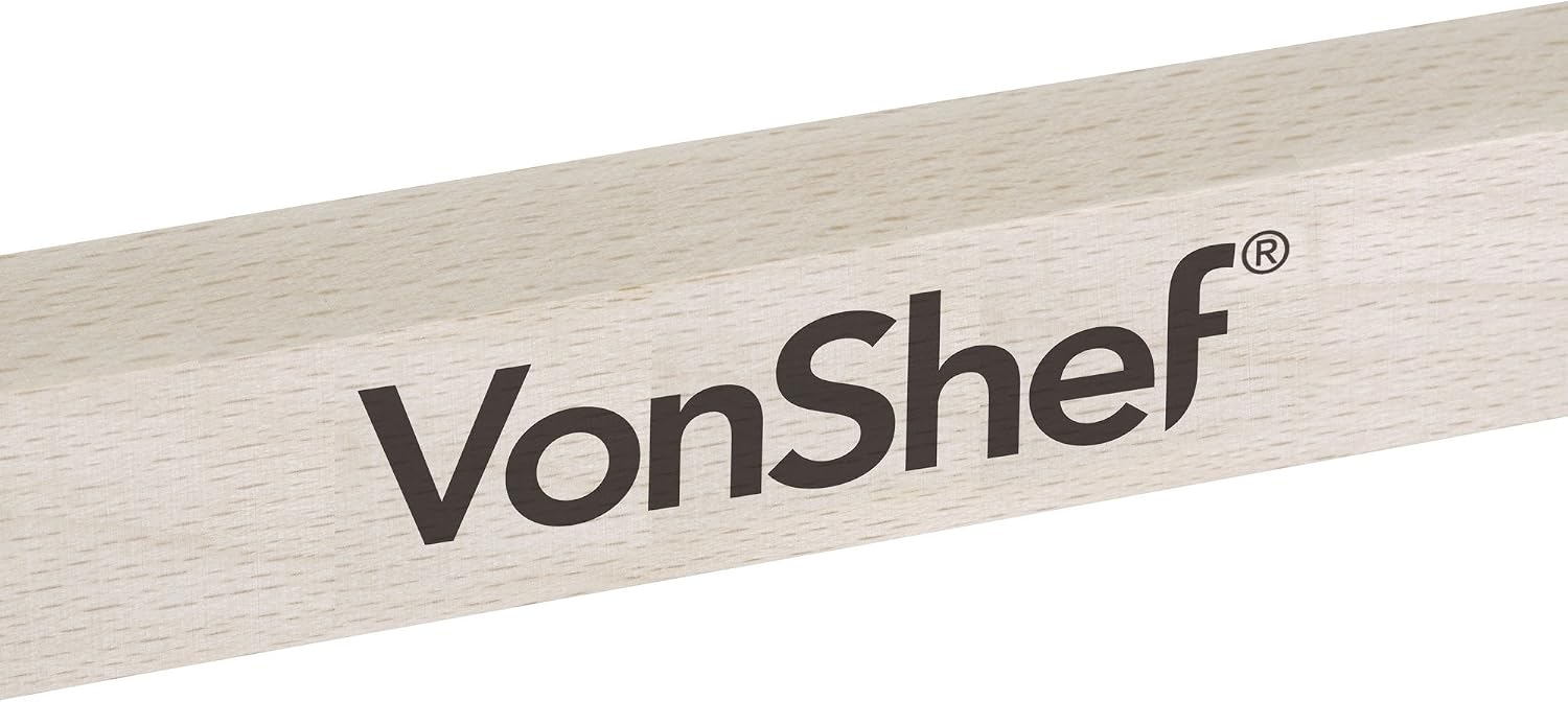VonShef Pasta Drying Rack - Collapsible Wooden Spaghetti, Noodle and Fresh Pasta Drying Stand - Natural Beechwood