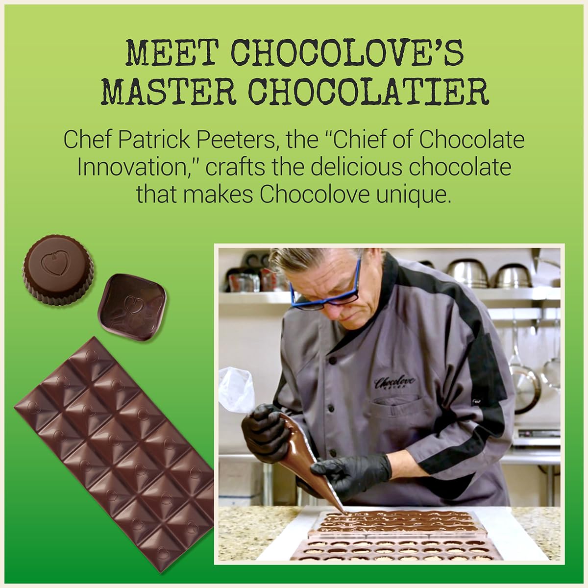 Chocolove Salted Caramel Chocolate Bars | 55% Cocoa | Silky Caramel with a Hint of Salt | Made with Premium Chocolate | Non-GMO, & Gluten-Free, 3.2 oz Bar (10 Pack)