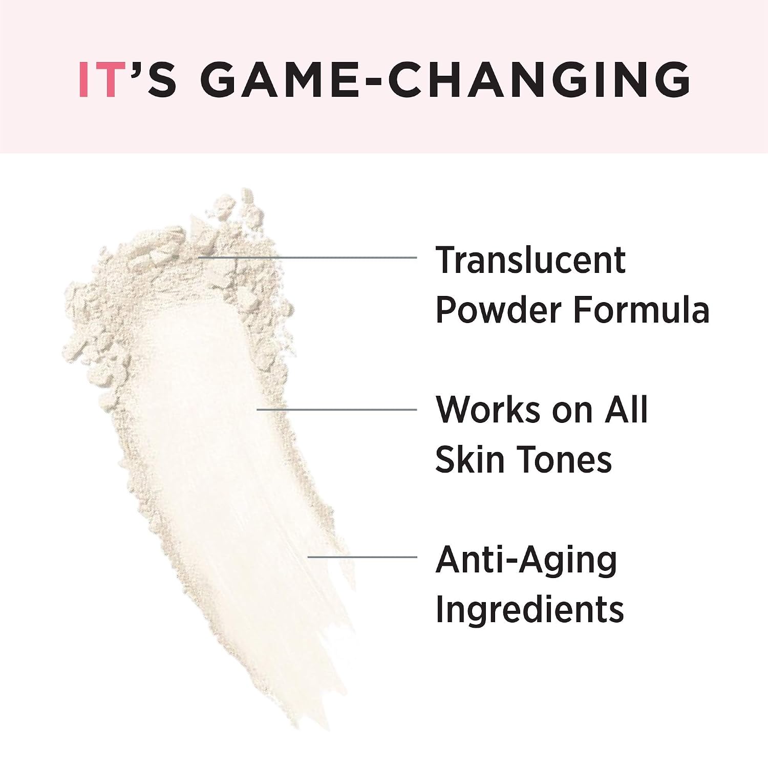 IT Cosmetics Bye Bye Pores – Poreless Finish Loose Setting Powder Makeup – Translucent Blurring Face Powder for All Skin Tones – with Peptides, Silk, Collagen & Antioxidants – 0.23 oz