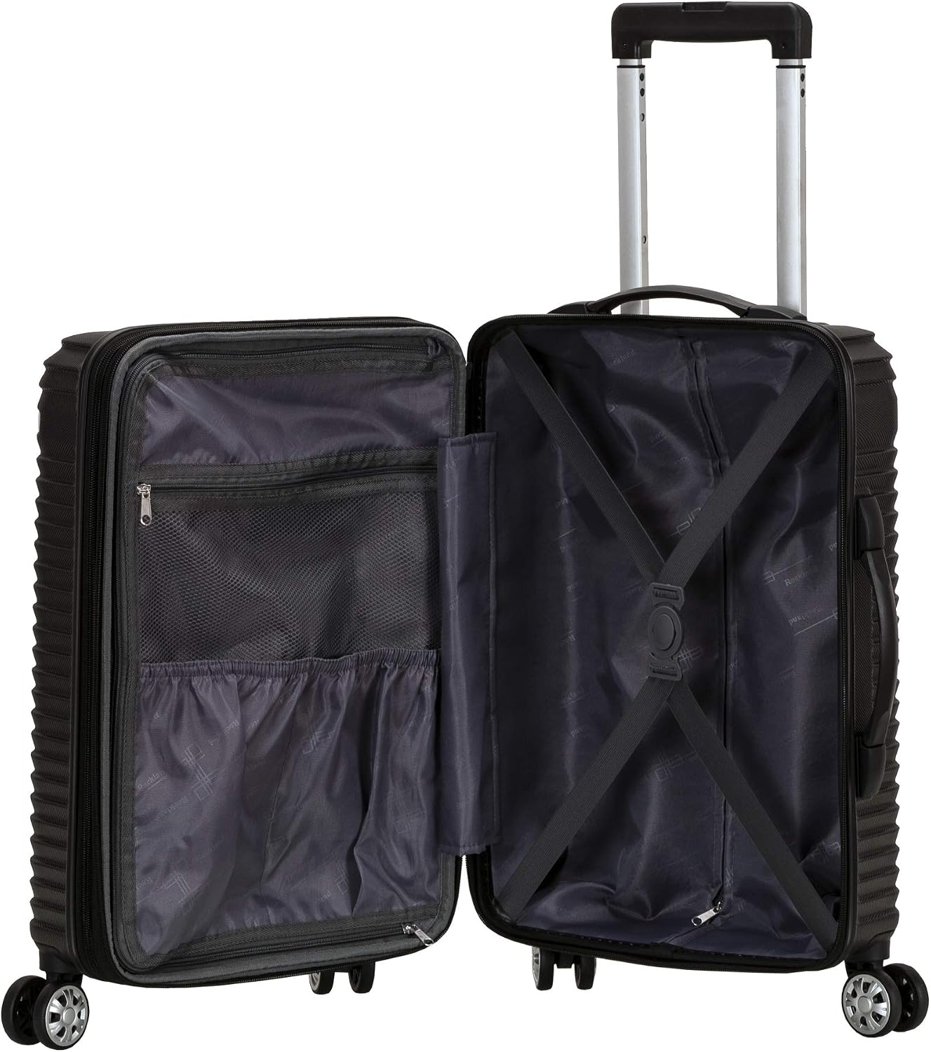 Rockland Star Trail Hardside 2 Piece Expandable Spinner Wheel Luggage Set, (20"/24"/28"), Champagne