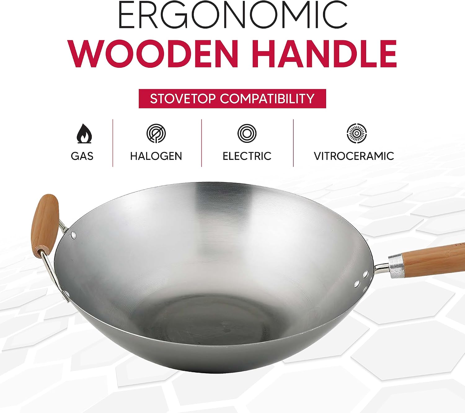 Helen's Asian Kitchen Xylan Non-Stick Wok, 12-Inch Flat Bottom Wok