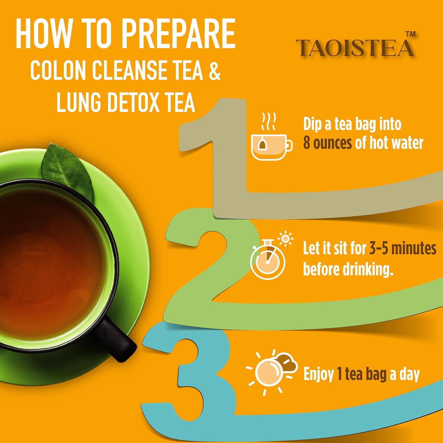 TAOISTEA 14 Day Detox Tea for Weight Loss, Body Cleanse, Metabolism Boost - Morning Boost and Night Cleanse Teas