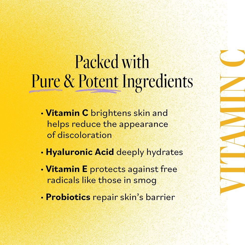 DERMA E Vitamin C Concentrated Serum, 2 Oz, with Hyaluronic Acid, Vitamin E & Aloe, All Natural, Antioxidant-Rich Concentrated Formula