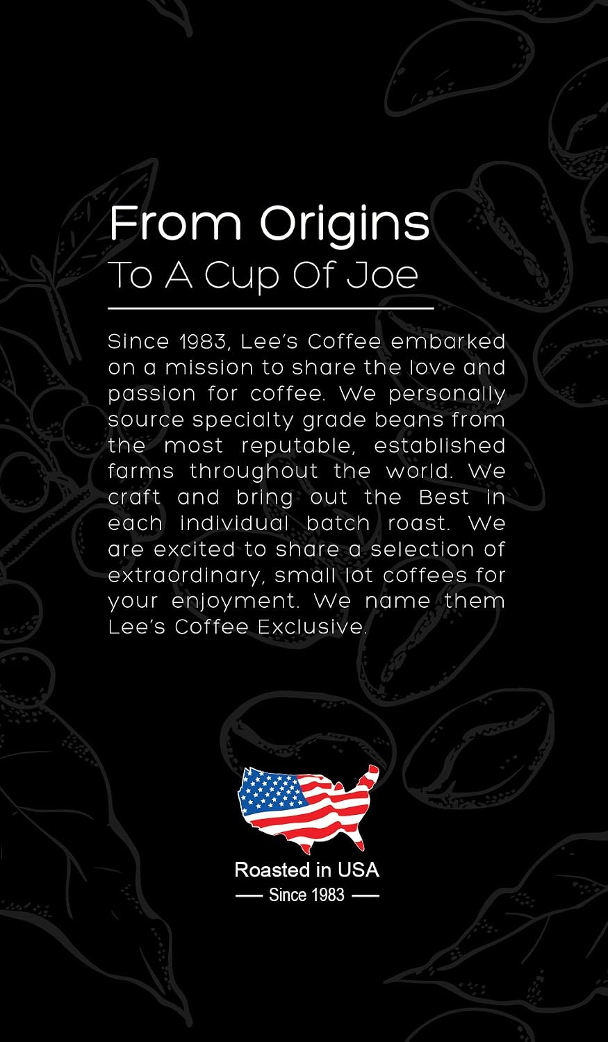 Lee's Coffee Exclusive Whole Bean Coffee, French Roast, 12 Ounce