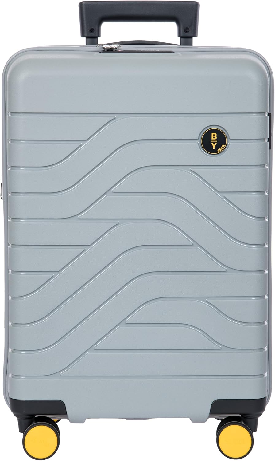 Bric's B|Y Ulisse Checked Luggage with Spinner Wheels – Expandable Lightweighted Hard Shell Suitcase, TSA Combination Lock - Removeable Wash Bag Included - 30 Inch, Mango