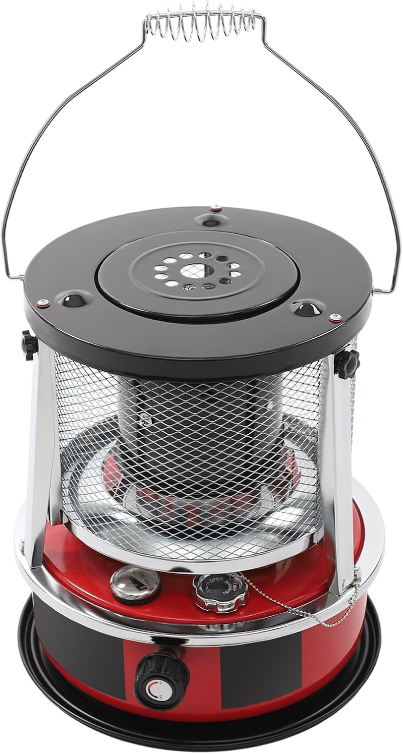 Portable Kerosene Space Heater – 8000 BTU Kerosene Stove Heater (1.37 Gal Capacity, 18H Runtime)