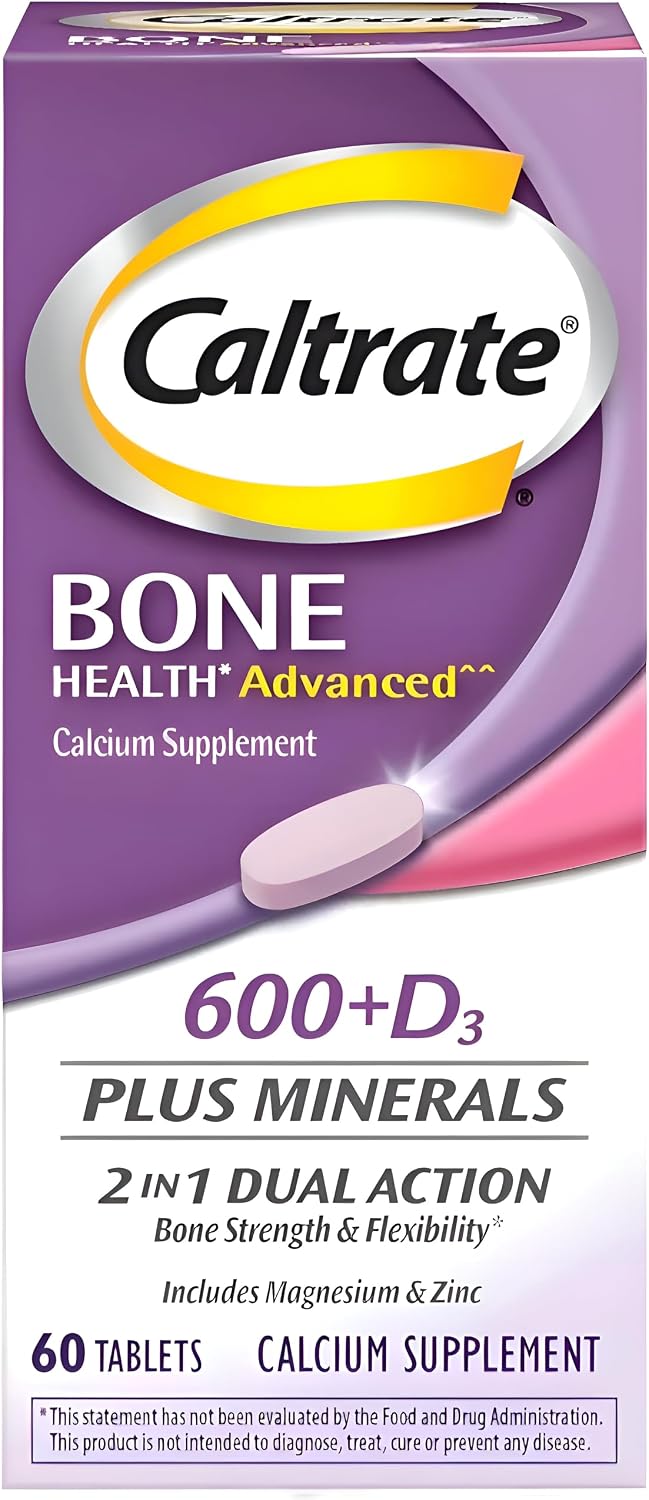 Caltrate 600 Plus D3 Vitamin D and Calcium Supplement Tablets, 165 Count | Highest Level of Vitamin D3, Maximizes Calcium Absorption to Support Strong Bones and Daily Function