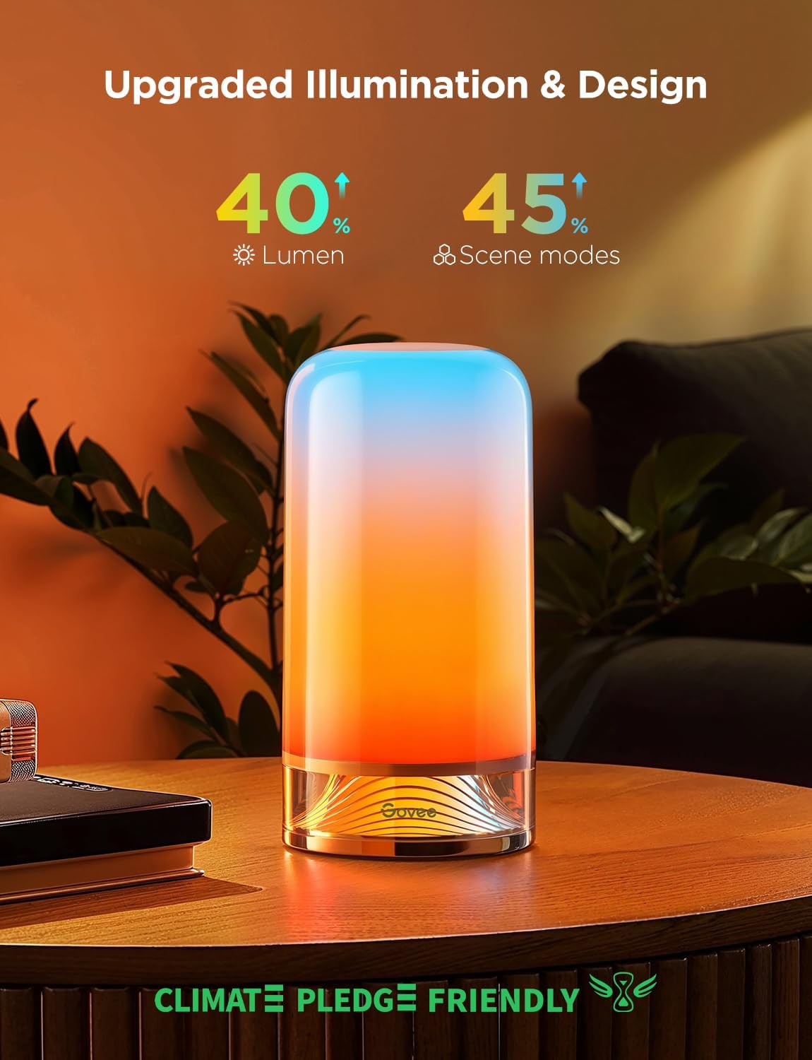 Govee RGBIC Smart Table Lamp 2, Touch Bedside Small Table Lamp (Corded) | LED Desk Lamp Compatible with SmartThings, Matter, Alexa