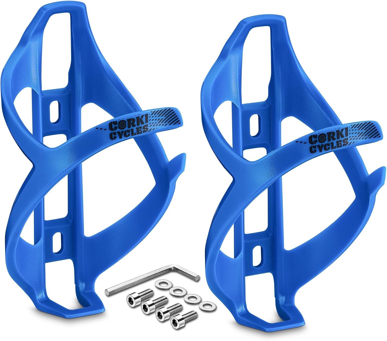 Corki Bike Water Bottle Holder, Bicycle Water Bottle Cage Black 2-Pack