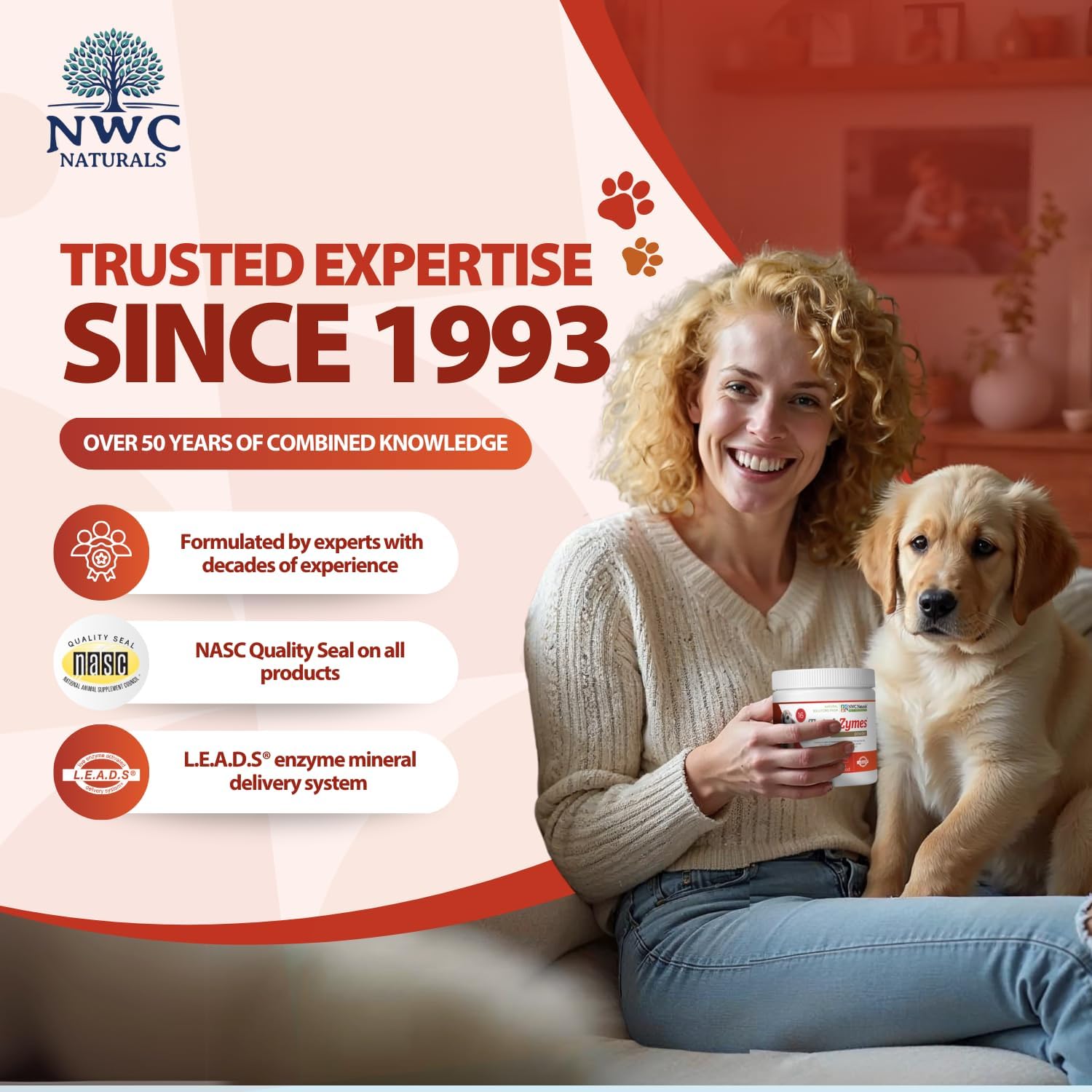 Total-Zymes Digestive Enzymes for Dogs and Cats, 8 oz. Powder | Unflavored Daily Powder, Mix 1 Scoop per Cup of Food, 16 Plant-Based Enzymes and Prebiotic Support Digestion and Absorption