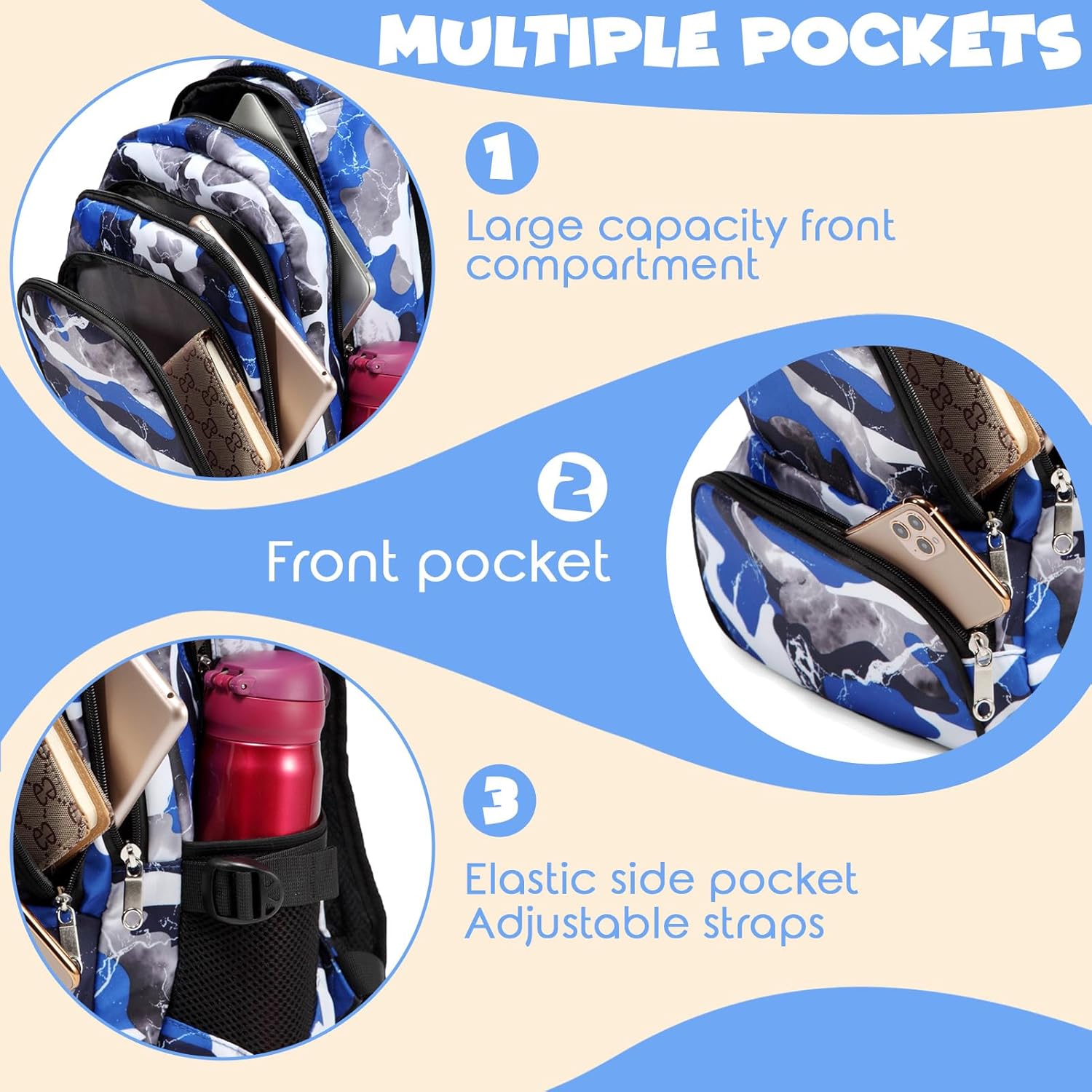 BLUEFAIRY Kids Backpack for Boys Elementary Book Bags Primary Middle School Bookbags for Childs Water Resistant Back to School Gifts Son Mochila