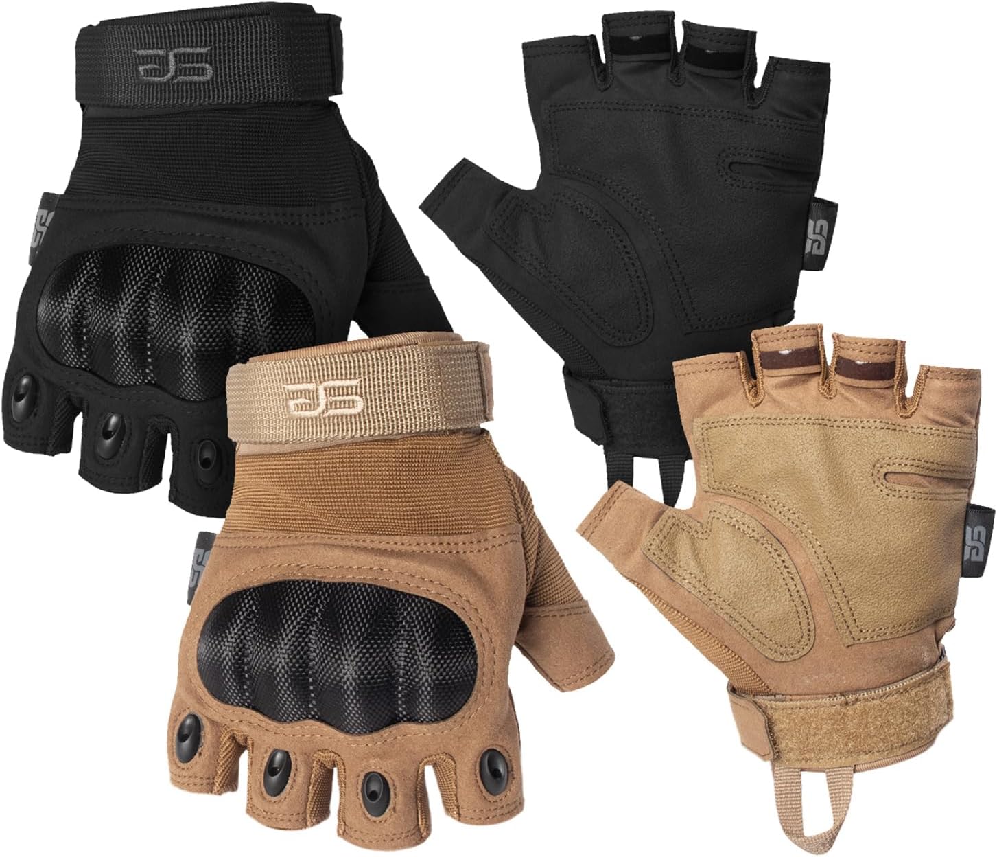 Glove Station Fingerless Knuckle Motorcycle Gloves, TACHK200