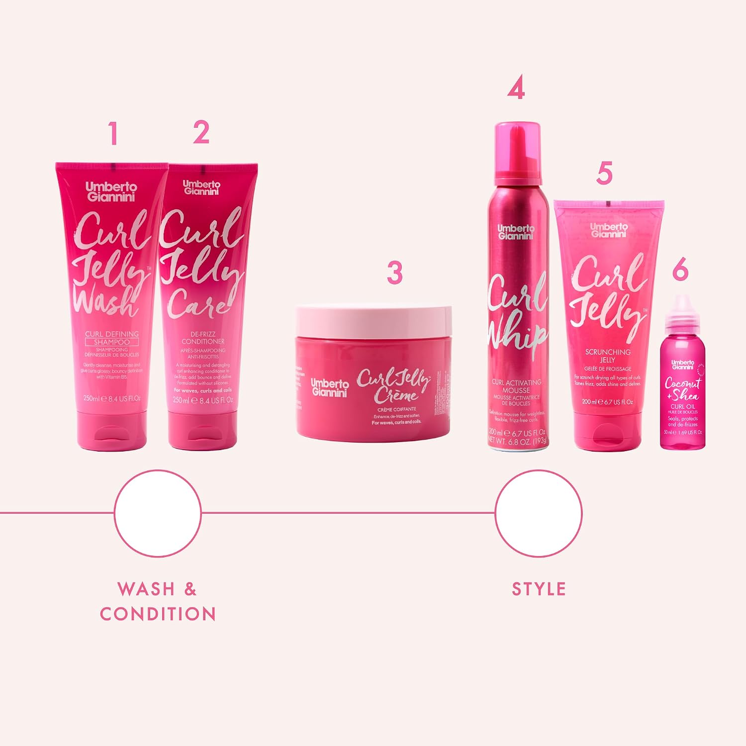 Umberto Giannini Curl Jelly Scrunching Jelly 6.7 fl Oz - Frizz Solution Defining Hair Gel for 2a-4c Curly, Wavy, Coily Hair - Vegan & Cruelty-Free
