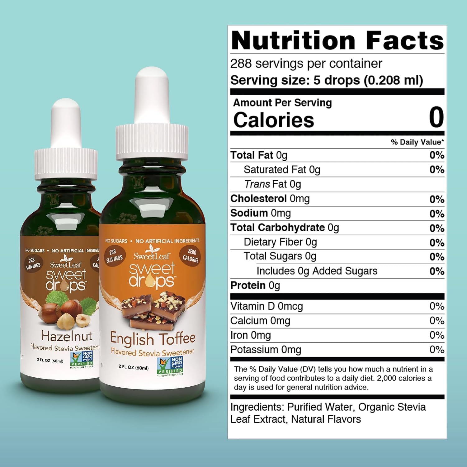 SweetLeaf Stevia Drops Liquid Sweetener, Cinnamon - 2 Fl Oz, Pack of 1 | Sweet Drops, Organic Stevia Leaf Extract, Zero Calorie, No Erythritol, Sugar Substitute, With Dropper
