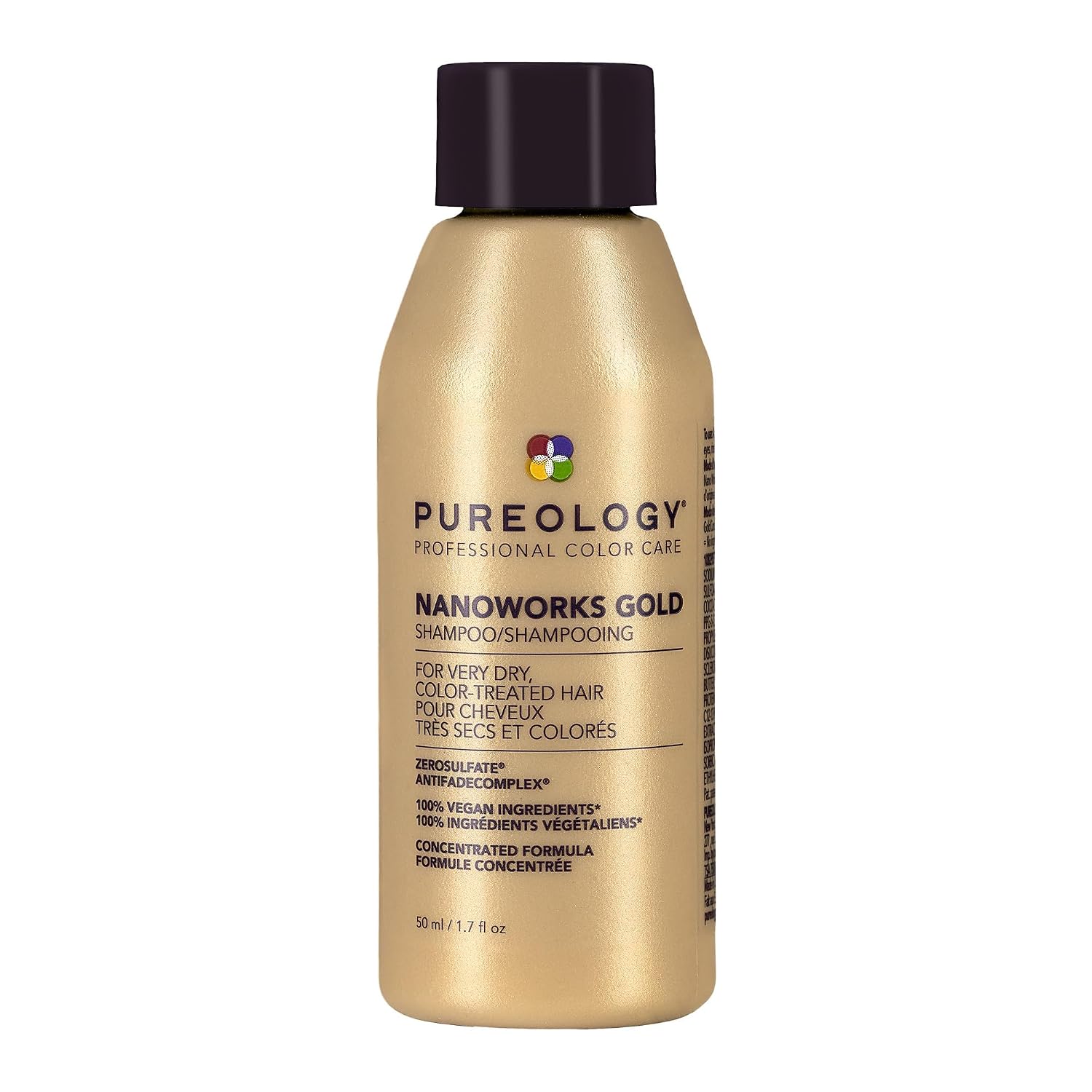 Pureology Nanoworks Gold Shampoo - For Very Dry and Color-Treated Hair, Renews Softness & Shine, Sulfate-Free & Vegan