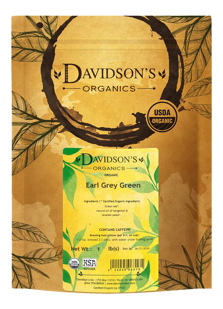 Davidson's Organics, Gunpowder Green, Loose Leaf Tea, 16-Ounce Bag(Packaging May Vary)