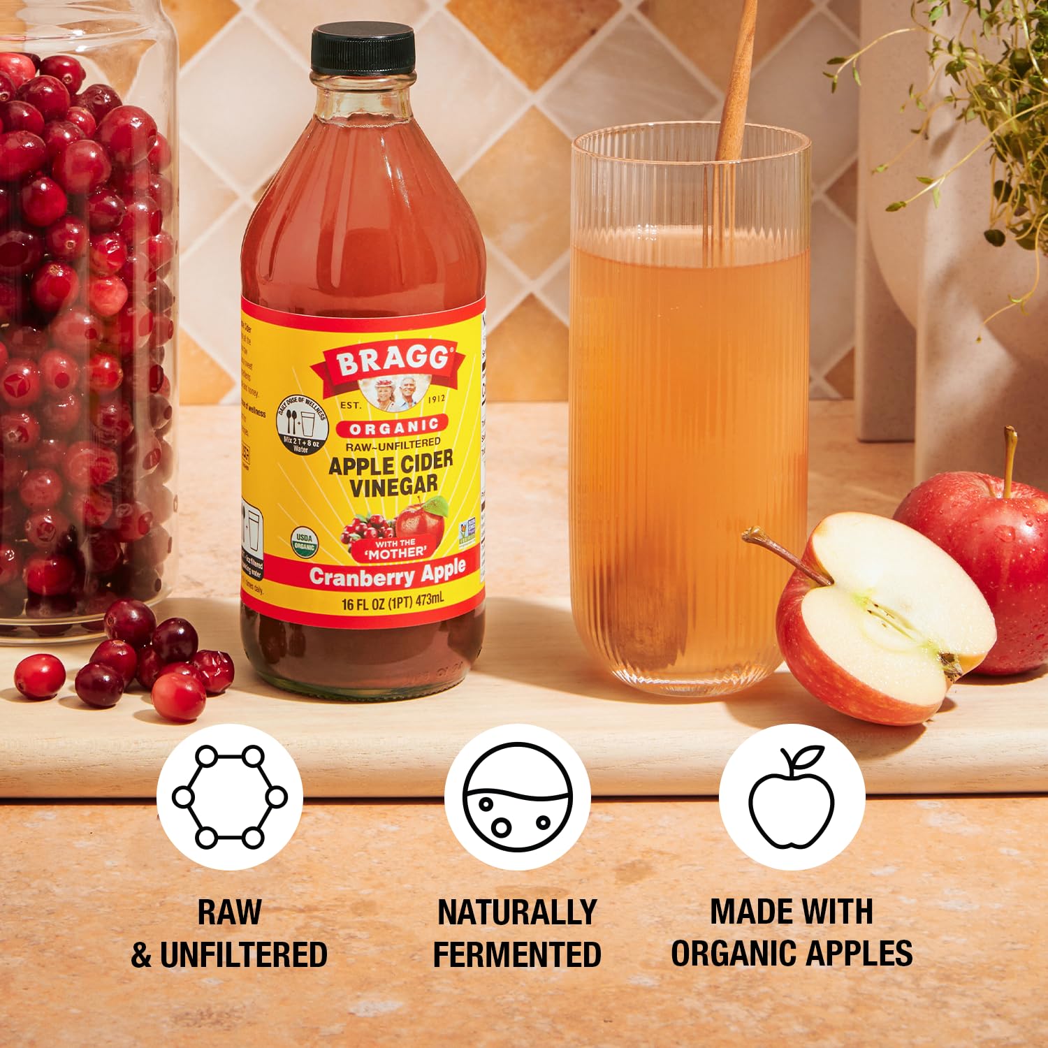 Bragg Organic Apple Cider Vinegar with the Mother - 16 fl oz