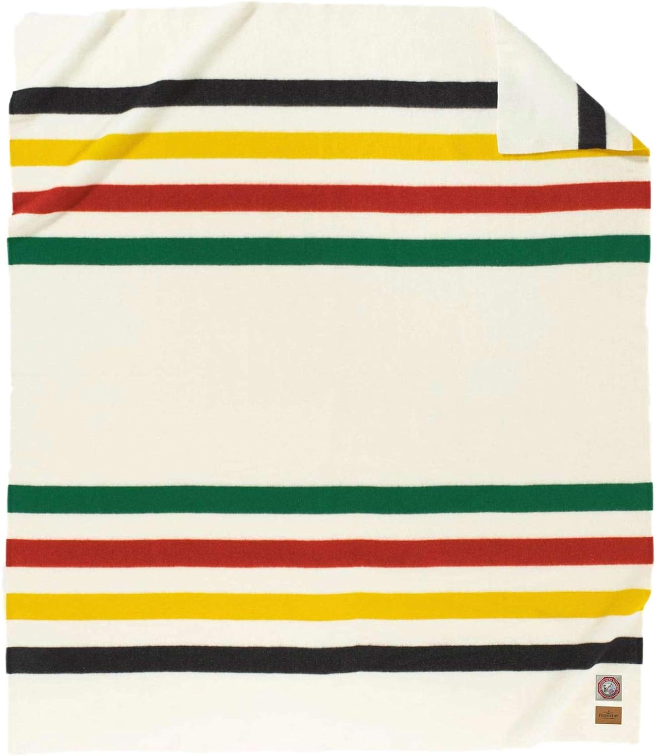 Pendleton National Park Blanket Full 80" x 90", 100% Wool | Iconic Park Stripes Collectible Keepsake - Glacier