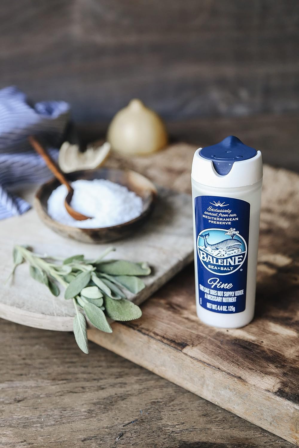La Baleine Fine Sea Salt, Mediterranean Sea Salt, Shaker Bottle, Product of France, 4.4 Oz