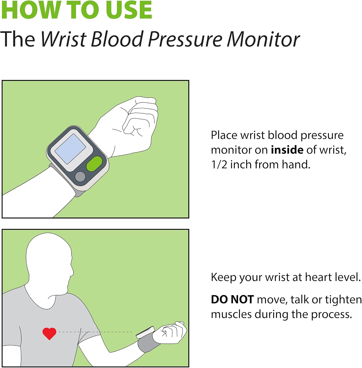 SureLife Premium Wrist Blood Pressure Monitor | Voice Readout, Irregular Heartbeat Alerts, Color-Coded Backlit LCD Screen, Fully Automatic