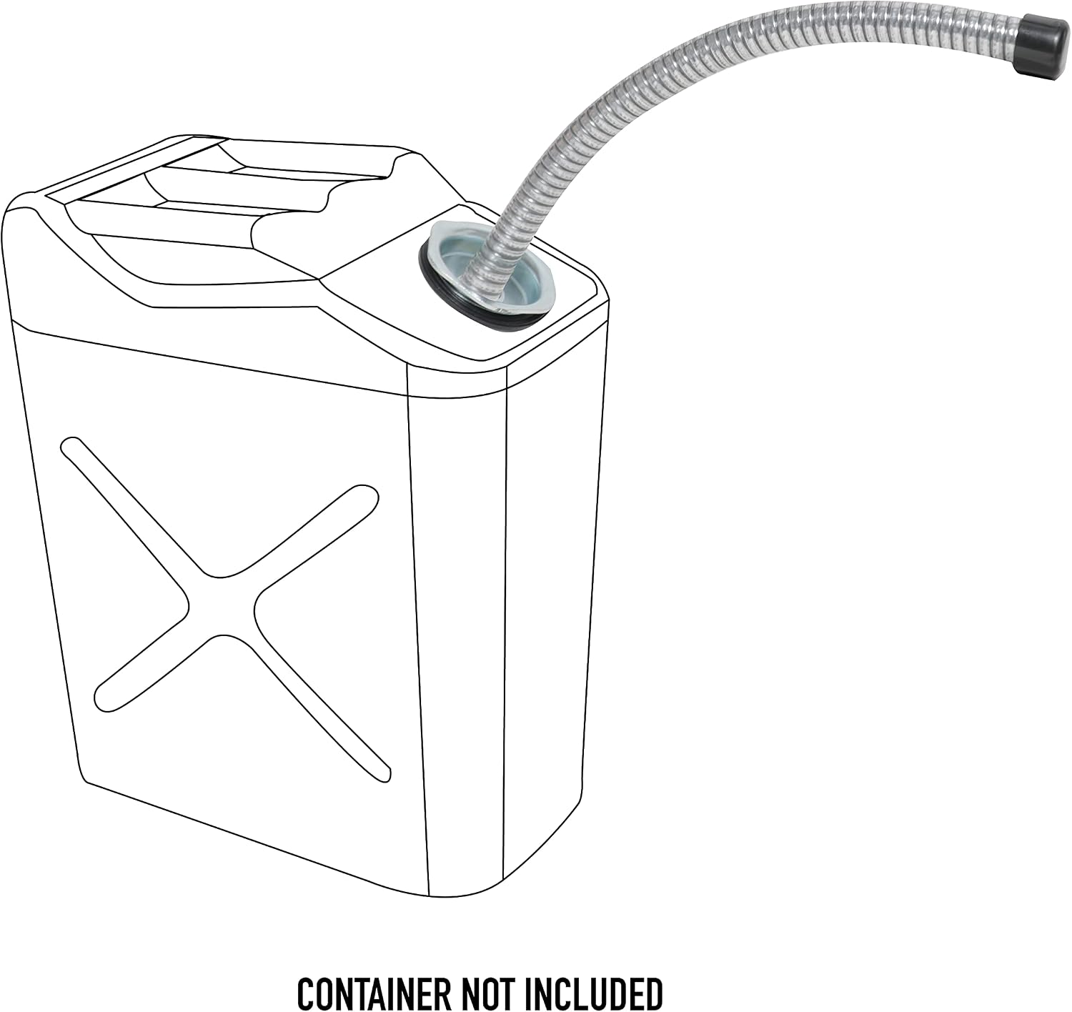 Rothco Screw-On Gas Nozzle | Flexible replacement spout for fuel cans, easy‑pour design with secure fit to reduce spills during refueling use