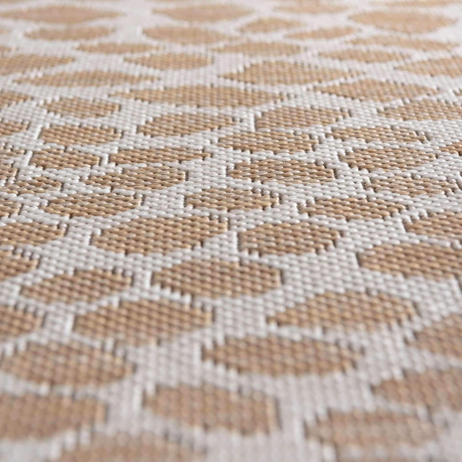 Unique Loom Outdoor Collection Area Rug - Cape Town (9' x 12' Rectangle, Blue/Ivory)