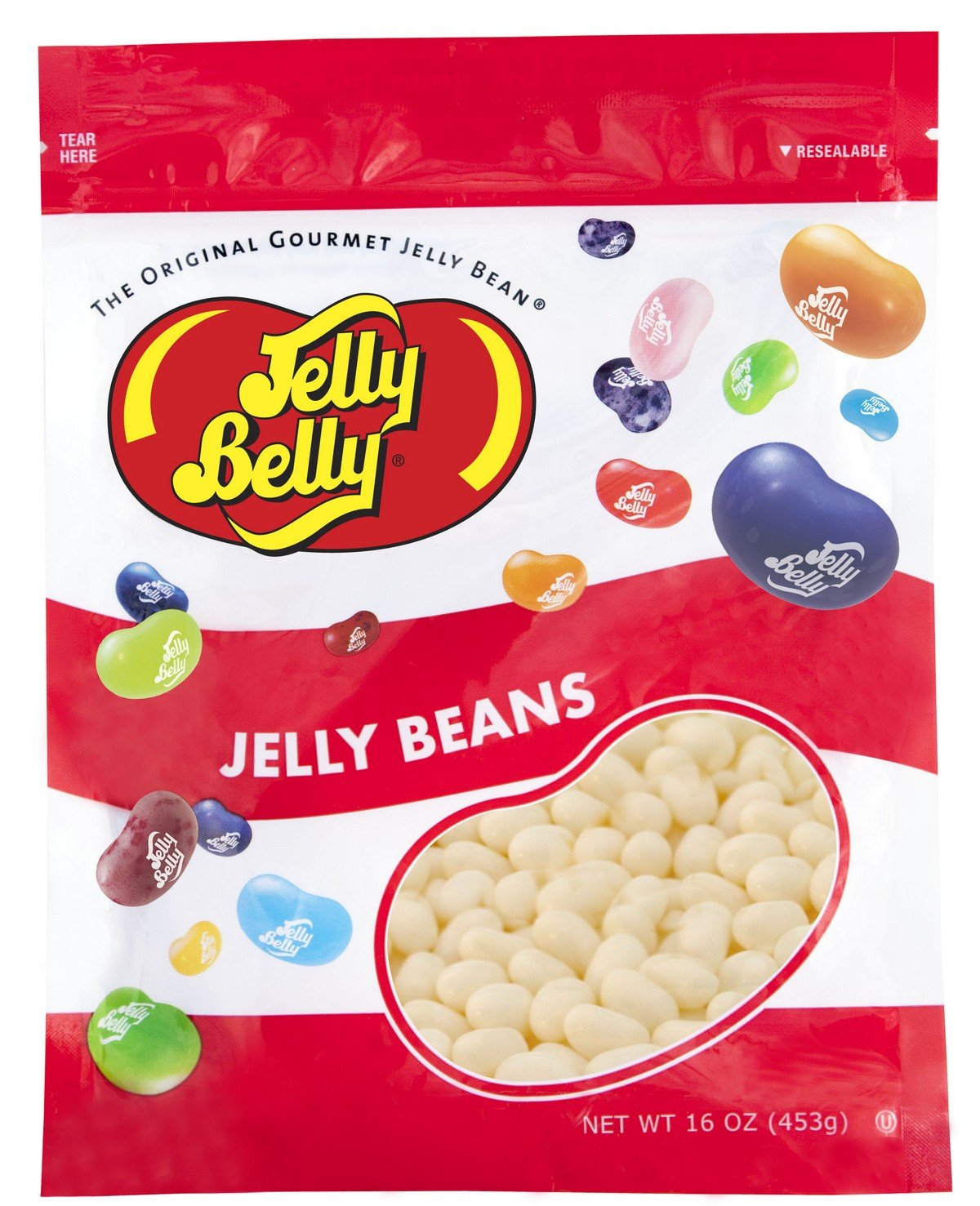 Jelly Belly Coconut Jelly Beans - 1 Pound (16 Ounces) Resealable Bag - Genuine, Official, Straight from the Source