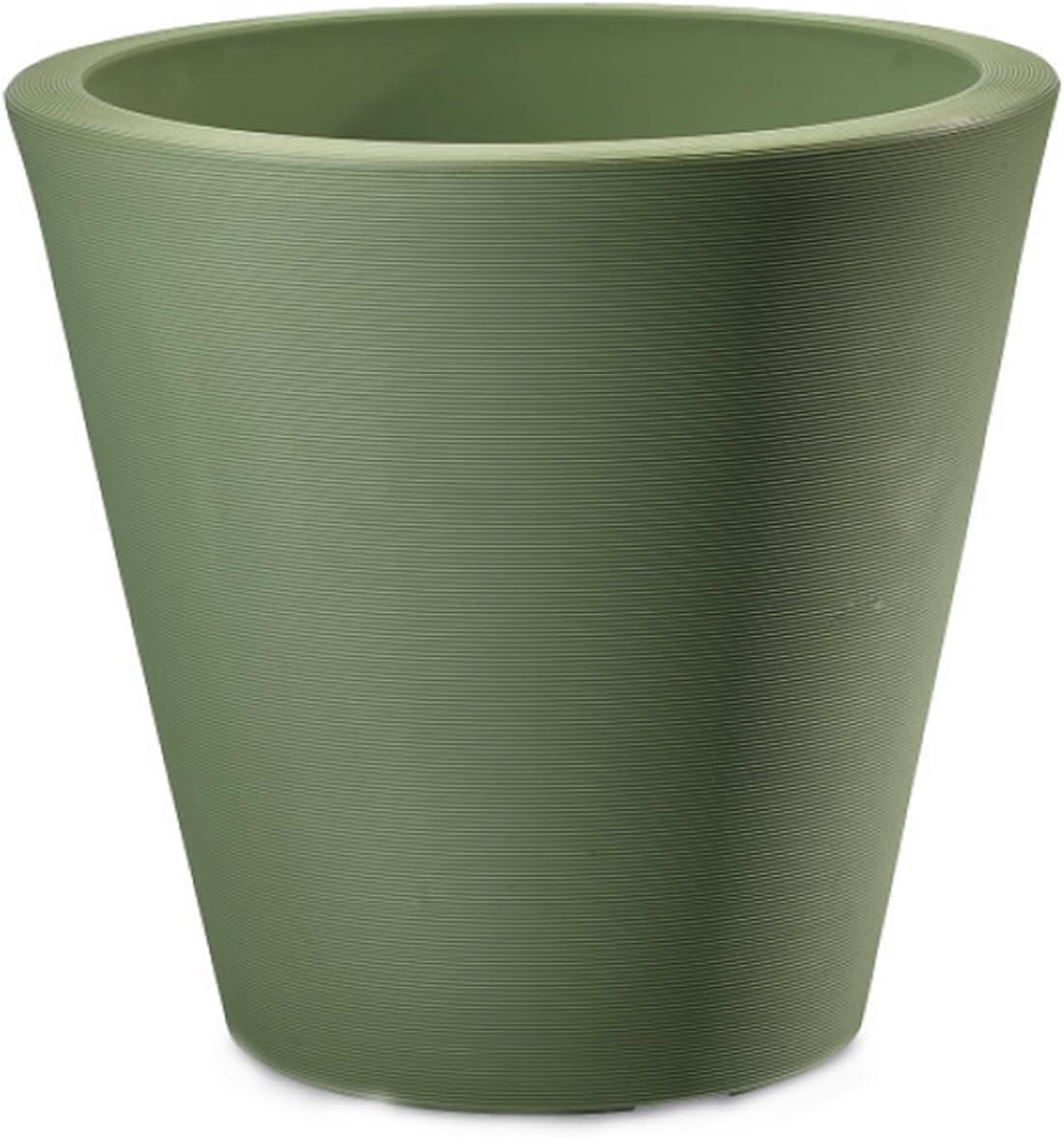Crescent Garden Madison Planter– Weather-Resistant, Double Walled Indoor/Outdoor Plant Pot with Drain Hole – Durable All-Season Flower Container, 14" W (Cloud White)