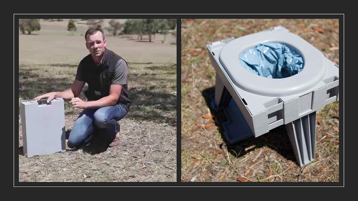 Cleanwaste GO Anywhere Complete Portable Camping Toilet with 3 Waste Kits